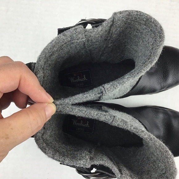 Woolrich Women's Baltimore Harness Leather and Wool Boots Size 7.5 - Picture 8 of 8